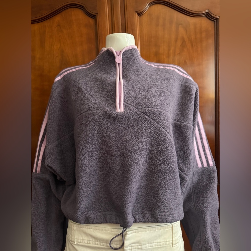 Adidas Gray and Pink Crop Top